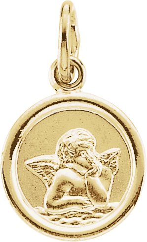 Round Angel Pendant Medal Ref 938544