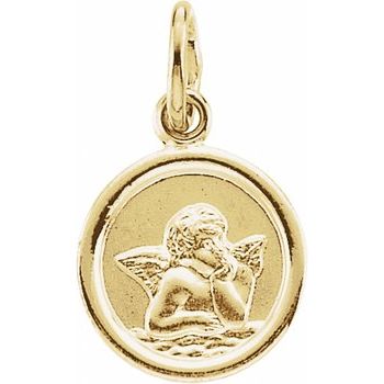 Round Angel Pendant Medal Ref 938544