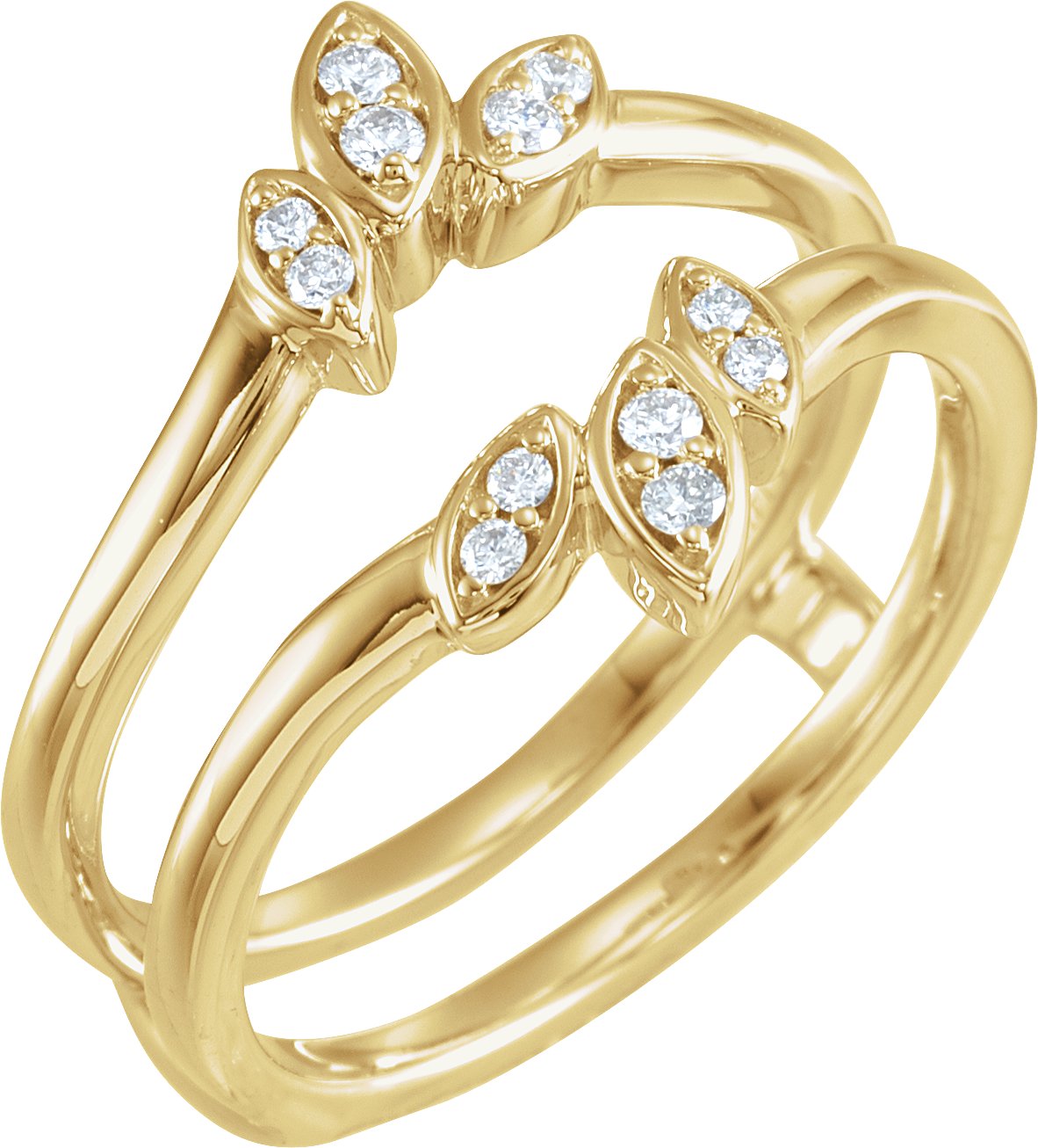 14K Yellow .125 CTW Diamond Ring Guard Ref 15581012