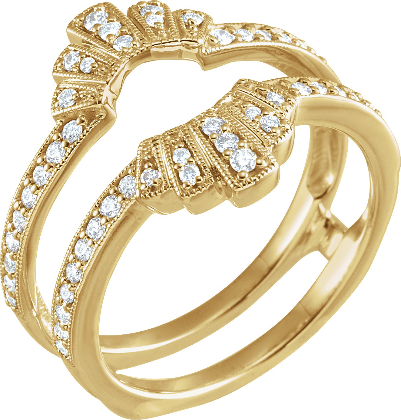 14K Yellow .33 CTW Diamond Ring Guard Ref 15581015