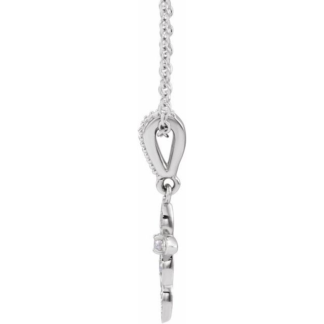 Sterling Silver .03 CTW Natural Diamond Petite Vintage-Inspired 16-18