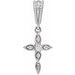 Sterling Silver .03 CTW Natural Diamond Petite Vintage-Inspired Cross Pendant