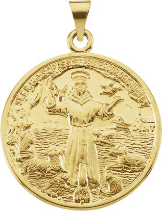 St francis gold deals pendant