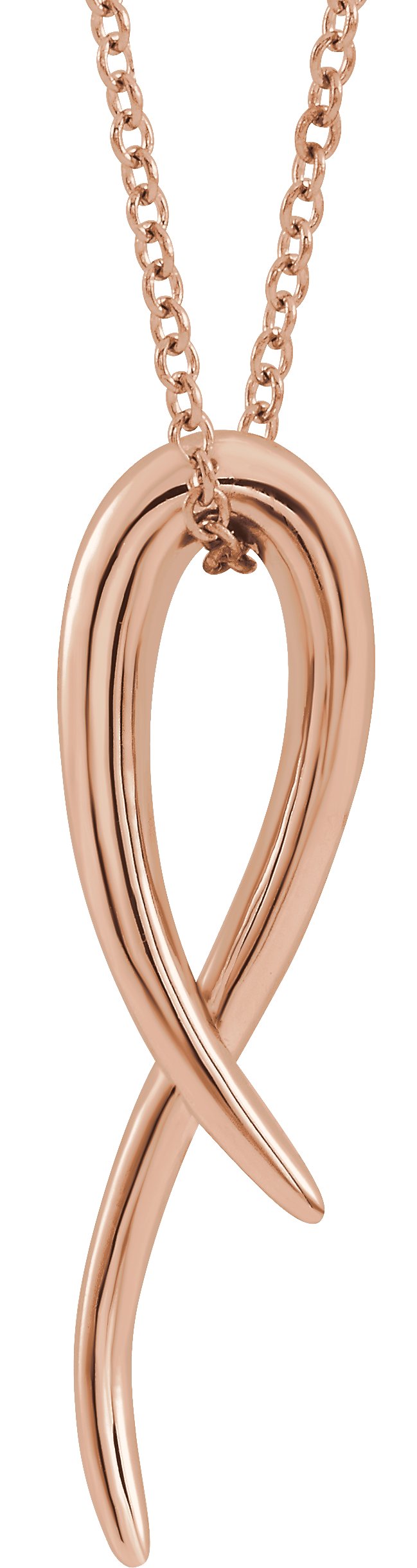 14K Rose Freeform 16-18" Necklace