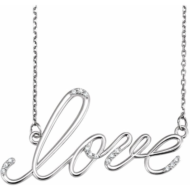Accented "Love" Necklace or Center