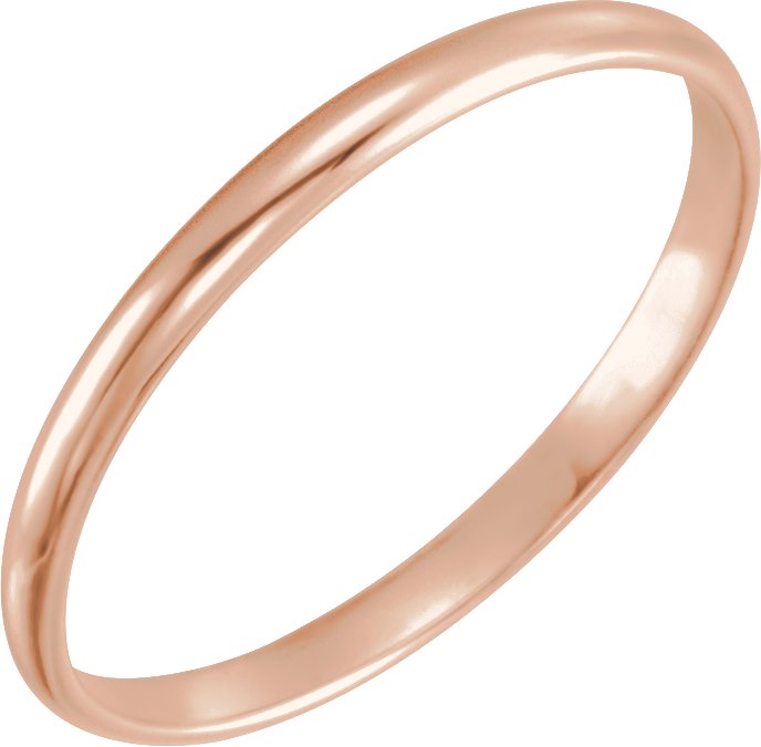 14K Rose 1.6 mm Youth Band Size 3
