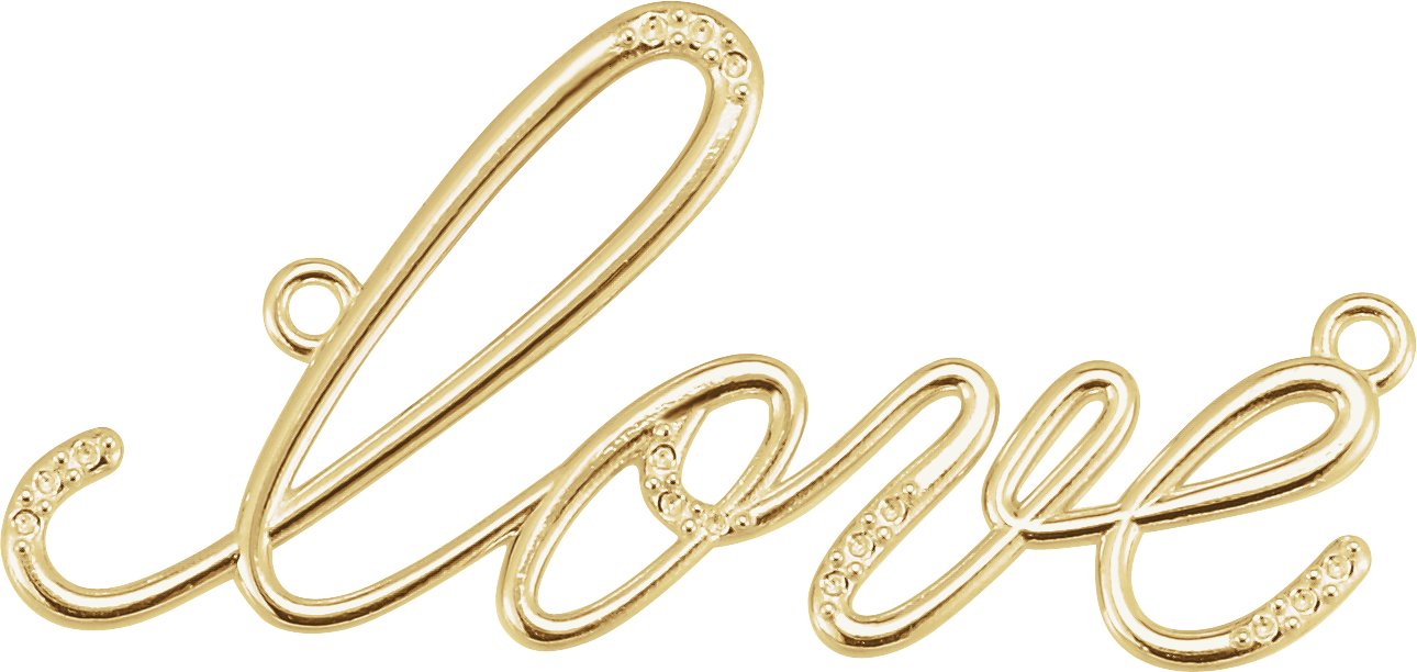 Accented "Love" Necklace or Center