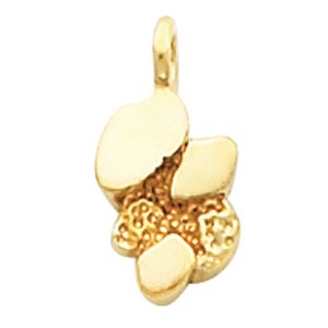 14K Yellow Nugget Pendant