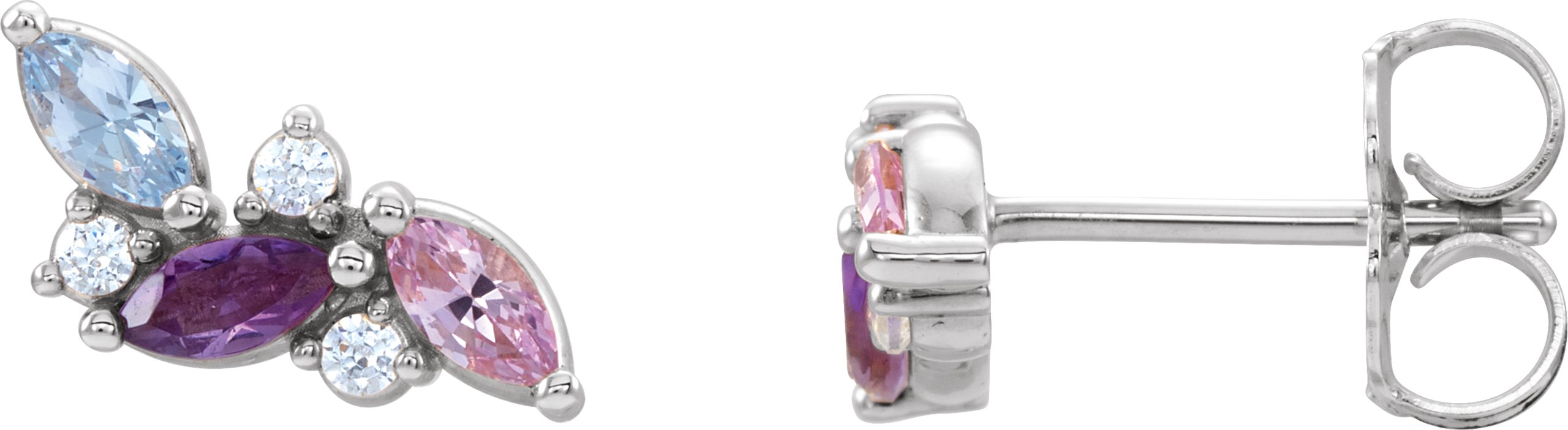 Family Floral Ear Climbers