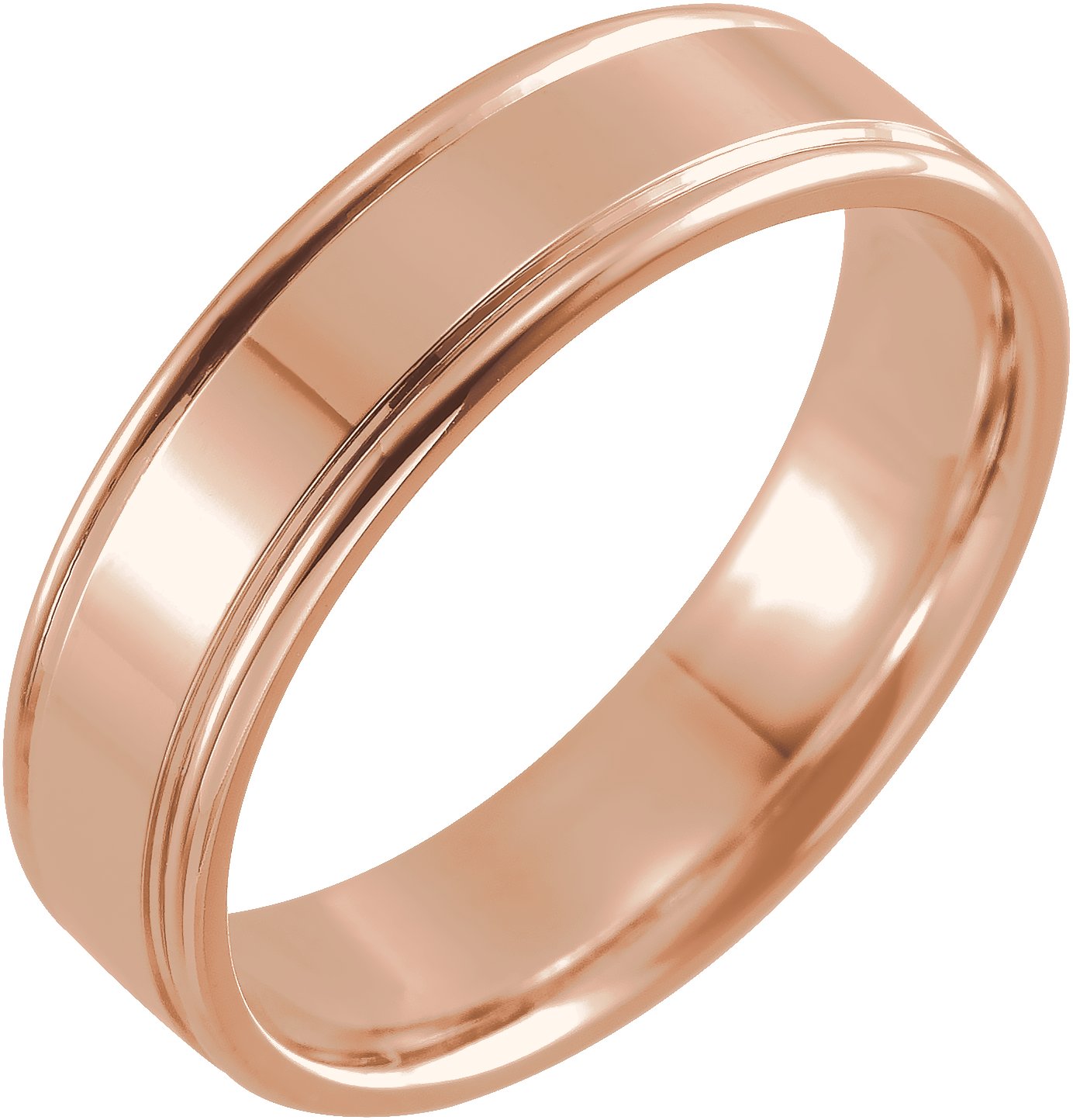 10K Rose 6 mm Grooved Band Size 9.5 Ref 16343047