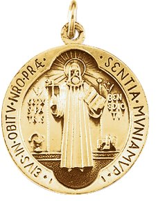 14K Yellow 18.5 mm St. Benedict Medal