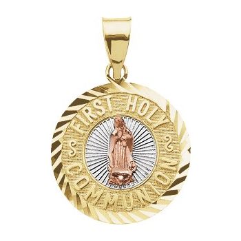 Tri Color First Holy Communion Medal 18mm Ref 987559