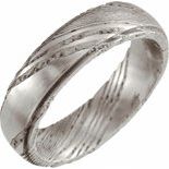 Damascus Steel Patterned Flat Edge Bands