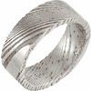 Damascus Steel 8 mm Flat Patterned Band Size 7 Ref 16363452