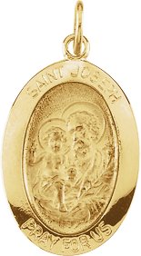 St. Joseph Medal Necklace or Pendant