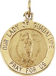 Round Our Lady of Guadalupe Medal 15mm Ref 416890