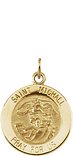14K Yellow 15 mm St. Michael Medal