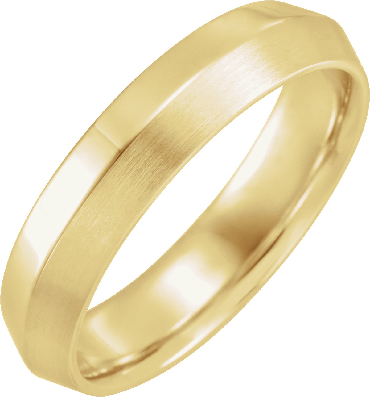 18K Yellow 9 mm Flat Comfort Fit Band Size 9.5