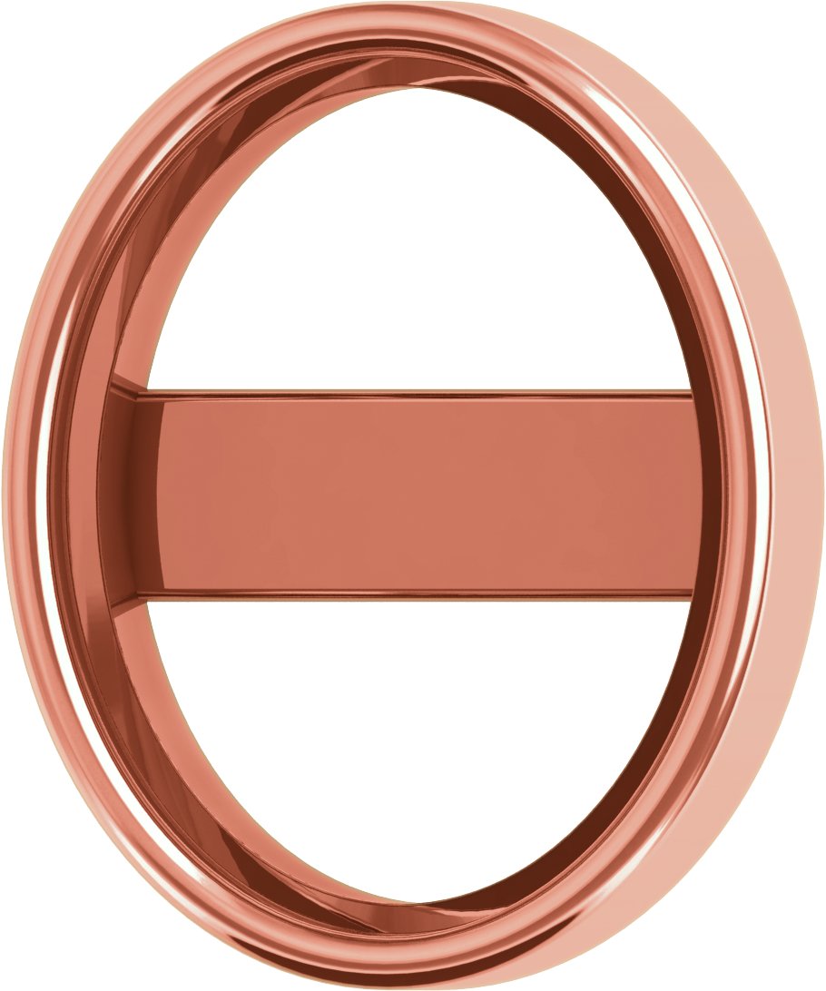 Oval Bezel-Set Earring Setting