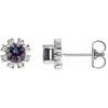 Platinum Alexandrite and .07 CTW Diamond Earrings Ref 15389113