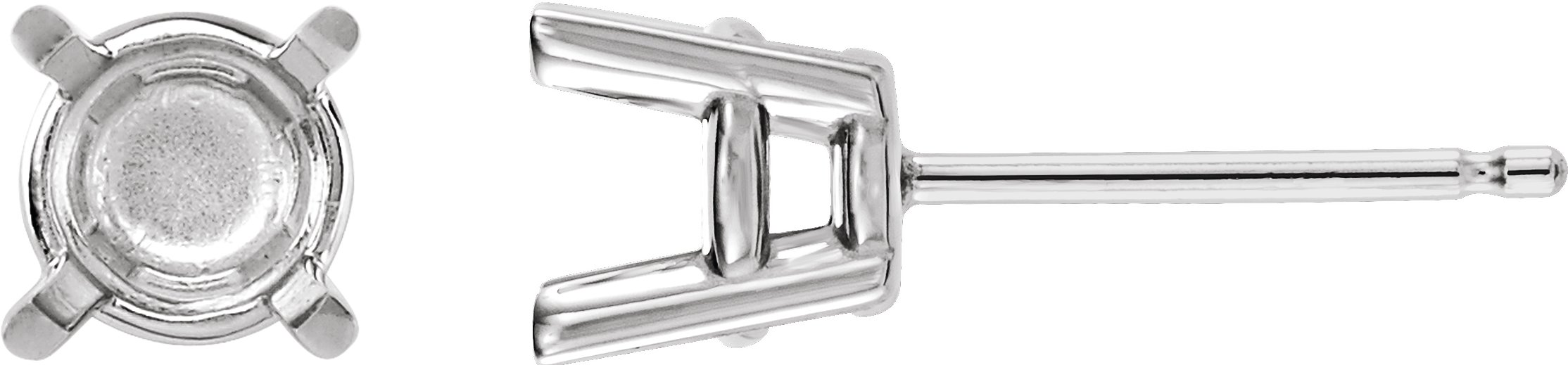 Round 4-Prong Stud Earrings