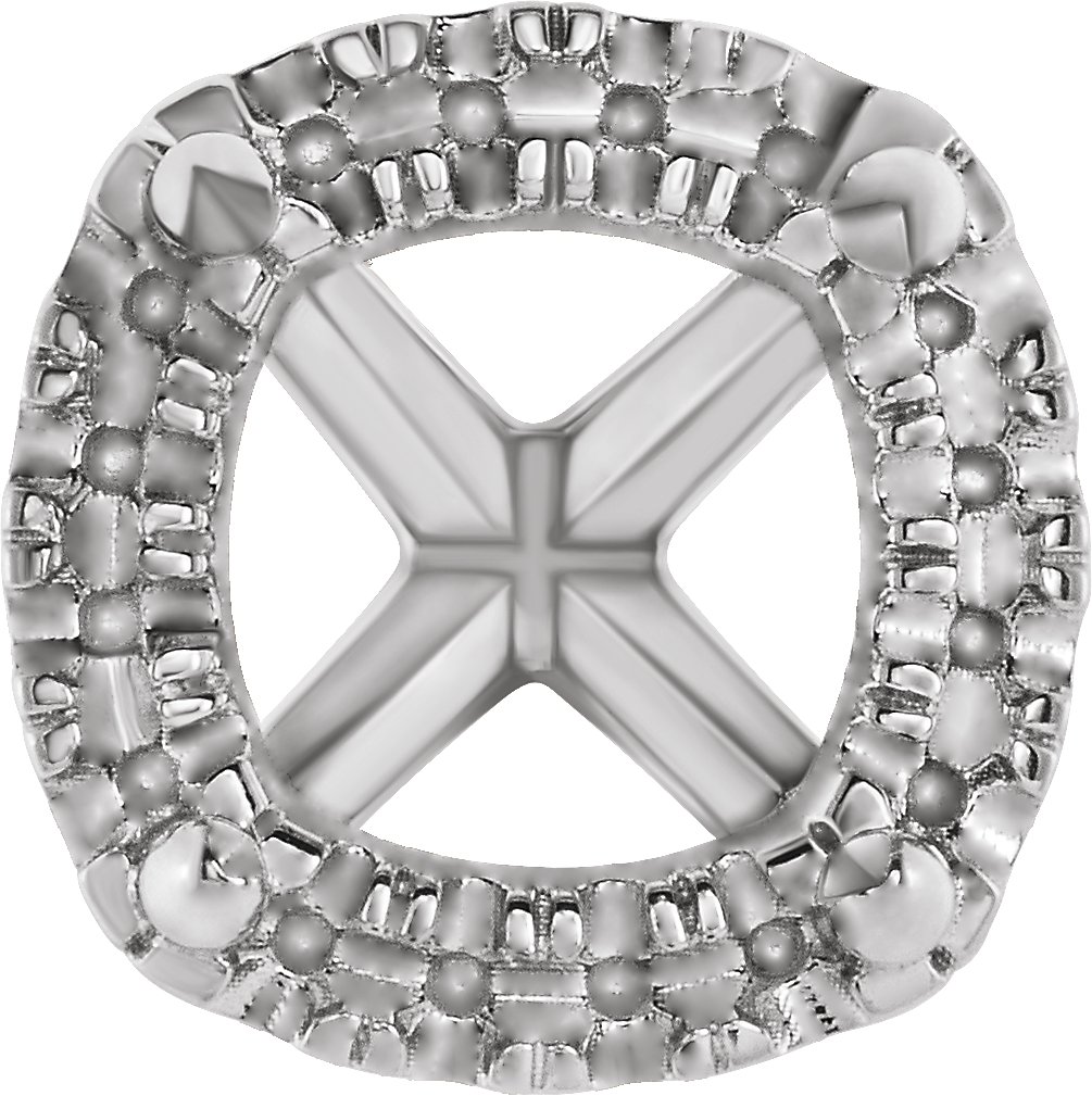 French-Set Cocktail-Style Halo-Style Earring Setting