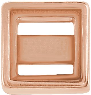 Square Bezel-Set Earring Setting