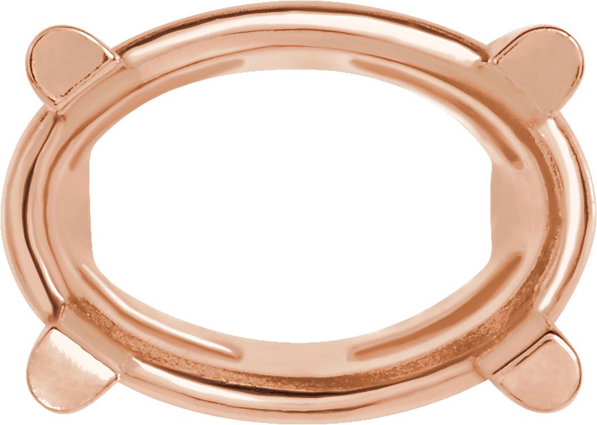 Oval 4-Prong Slide Pendant