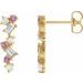 14K Yellow Ethiopian Opal, Pink Sapphire & 1/10 CTW Diamond Scattered Bar Earrings