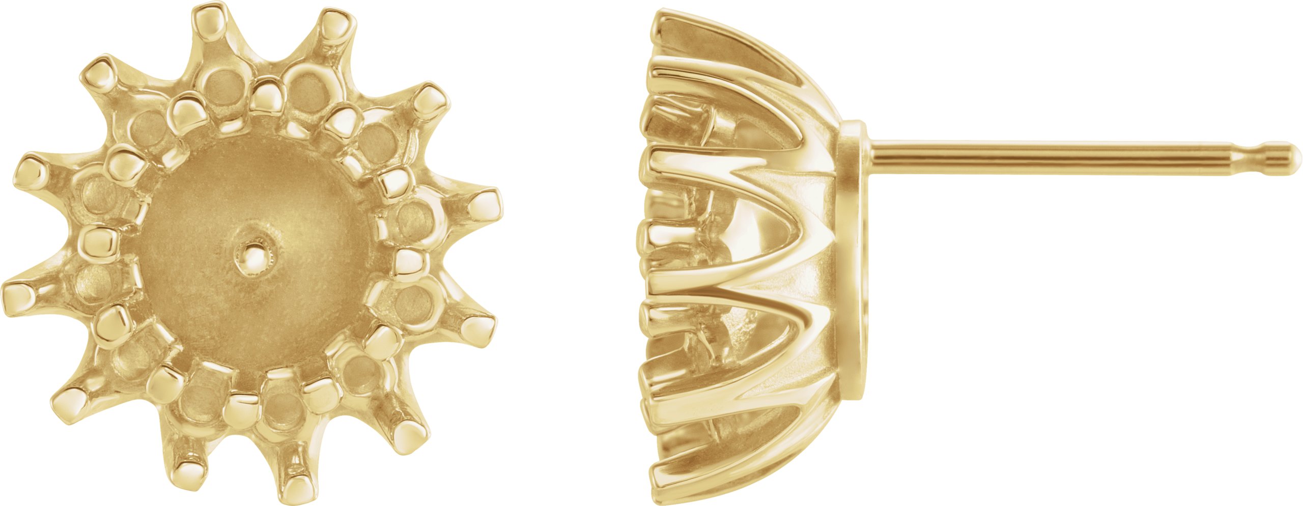 Halo-Style Button Pearl Earrings