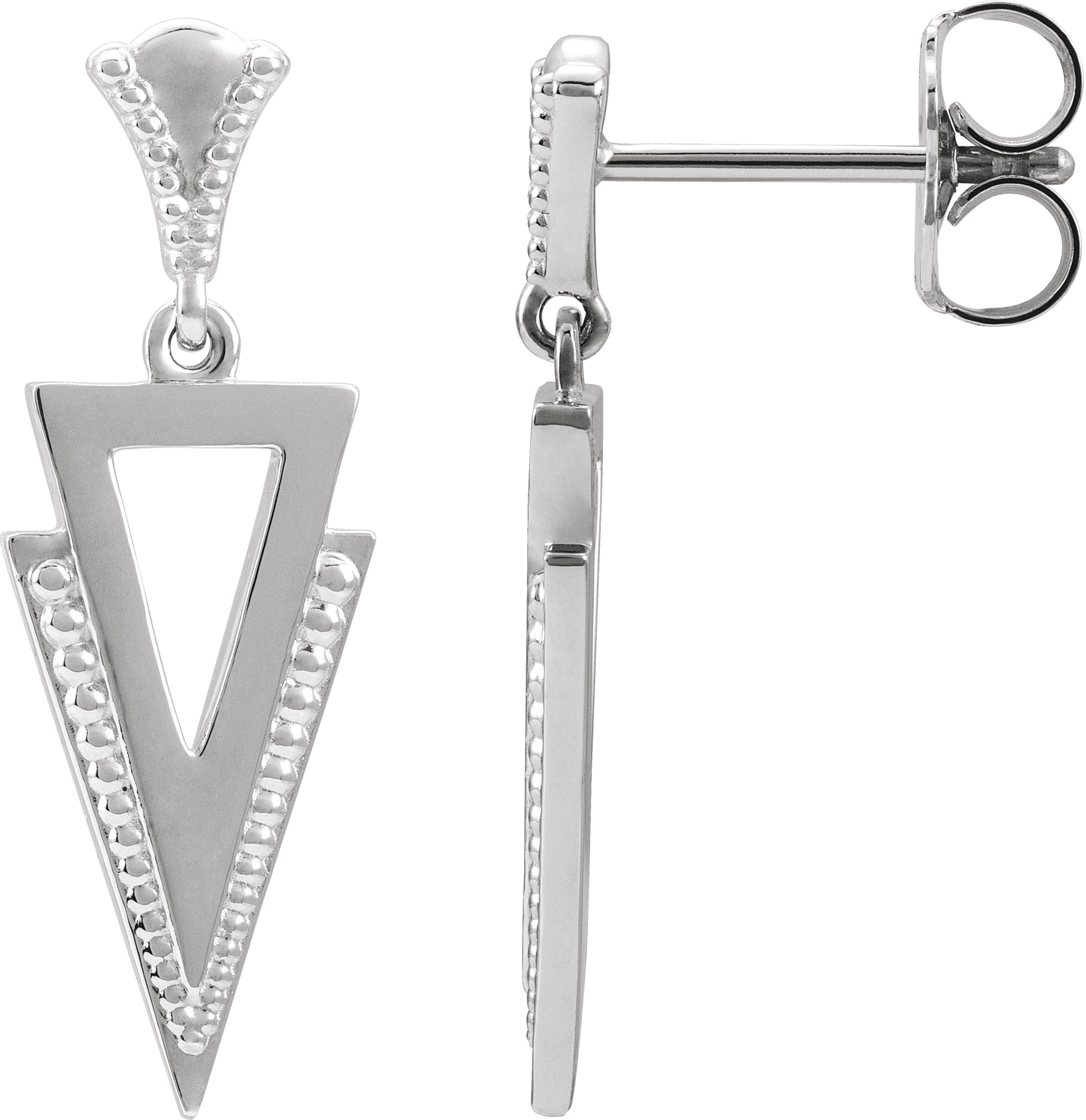 Sterling Silver Geometric Dangle Earrings