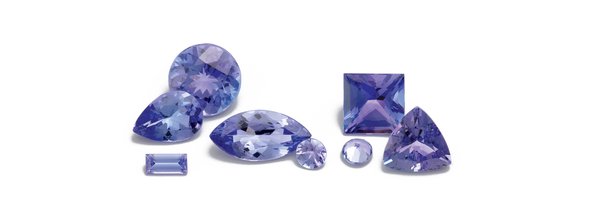 blue to purple Tanzanite Gemstones