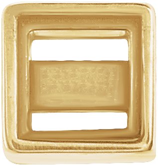 Square Bezel-Set Earring Setting