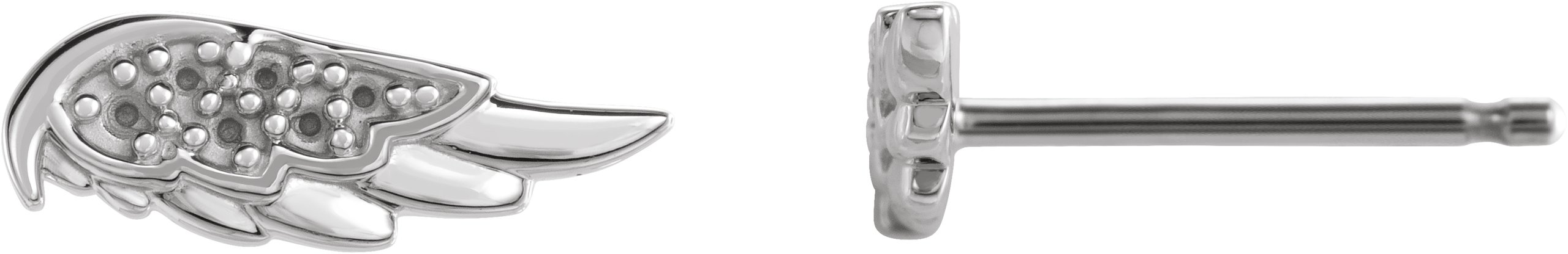 Accented Angel Wing Earrings