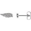 14K White .03 CTW Diamond Angel Wing Earrings Ref. 15087455