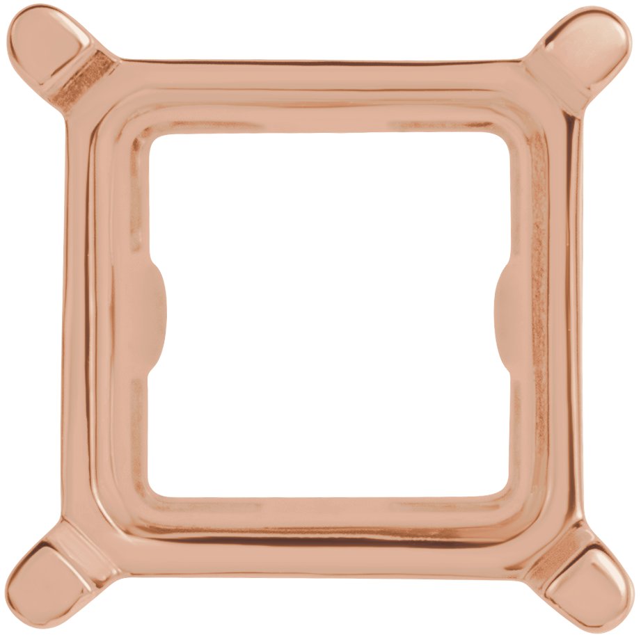 Square 4-Prong Slide Pendant