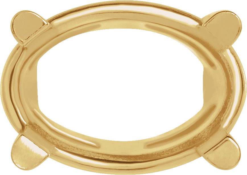 Oval 4-Prong Slide Pendant