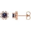 14K Rose Alexandrite and .07 CTW Diamond Earrings Ref 15389112