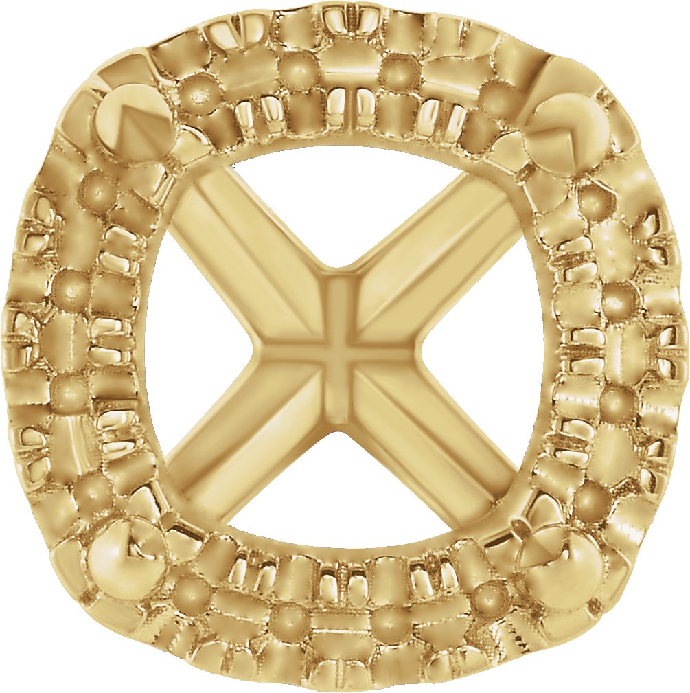 French-Set Cocktail-Style Halo-Style Earring Setting