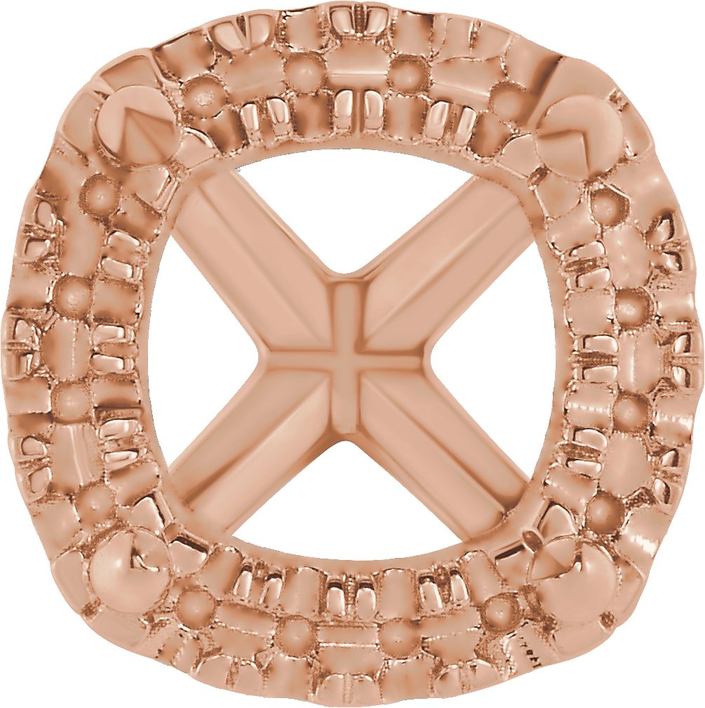 French-Set Cocktail-Style Halo-Style Earring Setting