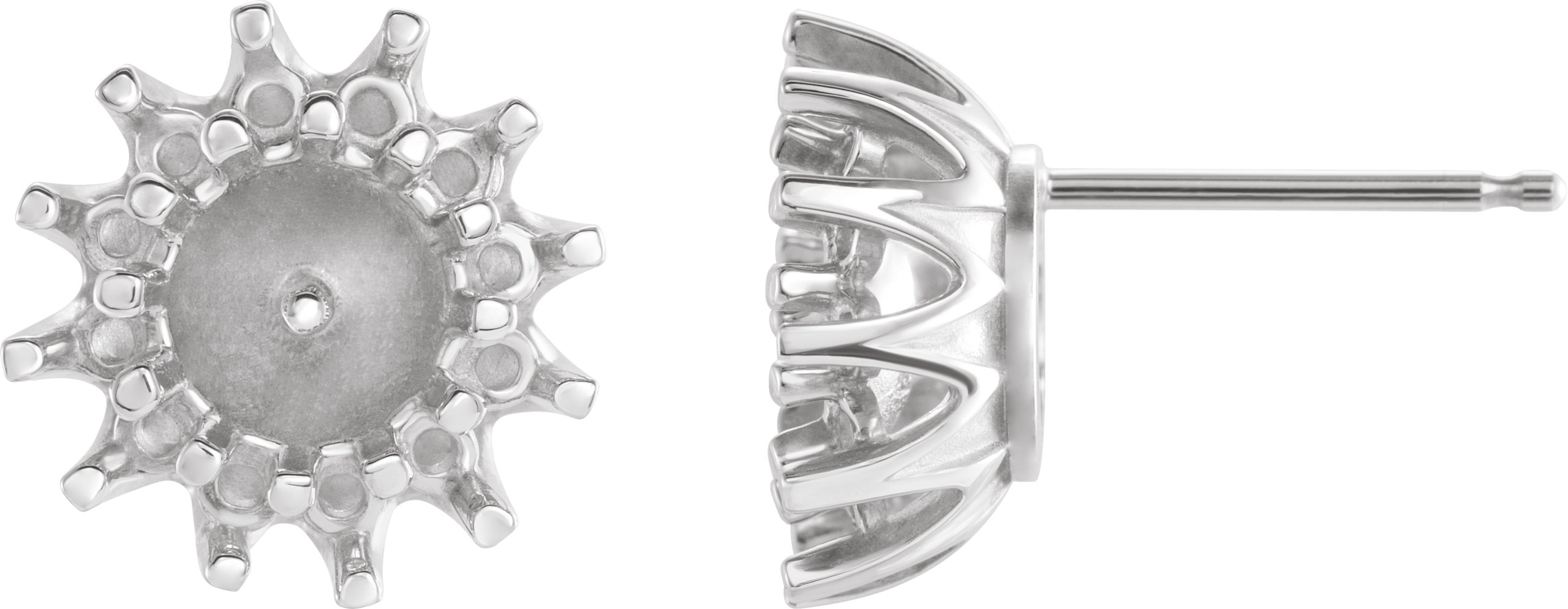 Halo-Style Button Pearl Earrings