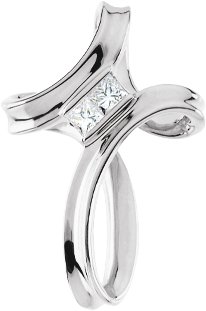 1/5 CTW Natural Diamond Cross Pendant