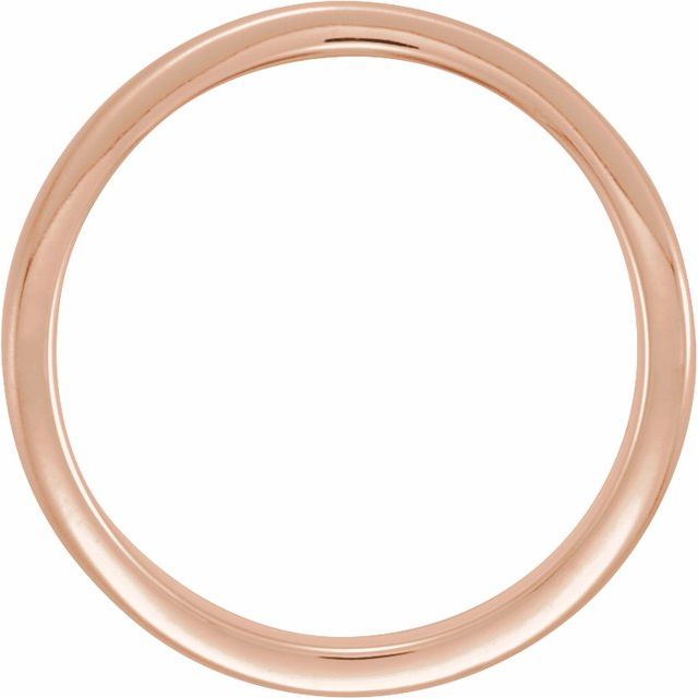 14K White/Rose 6.4 mm Curved Band with Polished & Satin Finish Size 6
