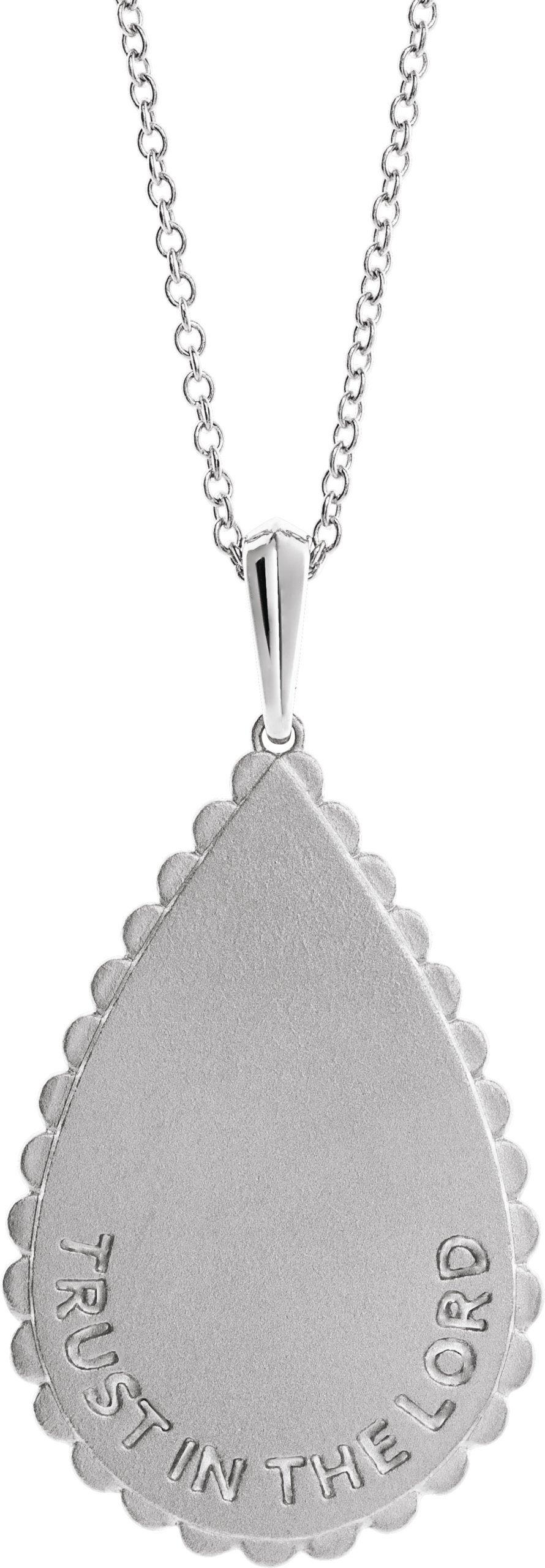 14K White Trust in The Lord 16" Necklace