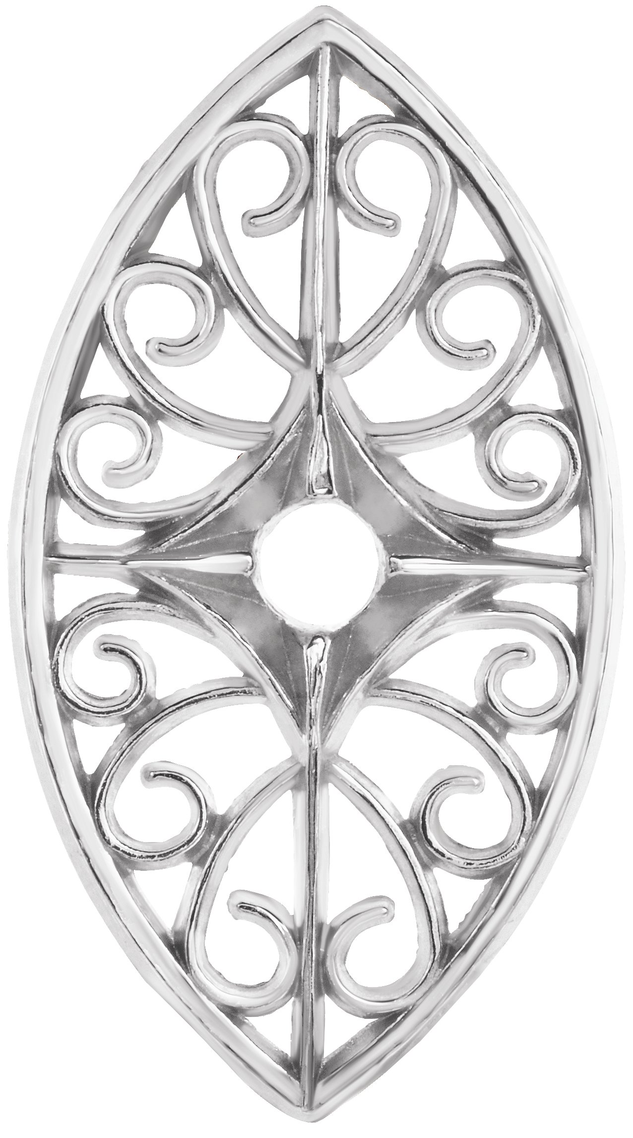 Round Filigree Top Setting