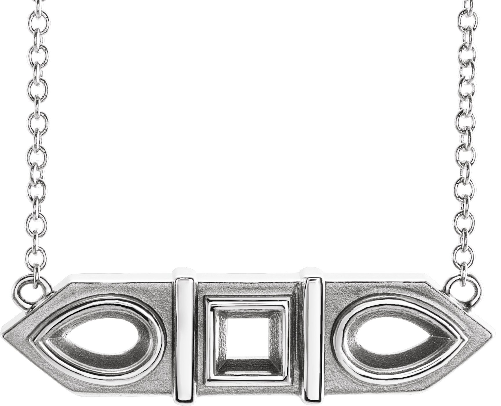 Geometric Bar Necklace or Center