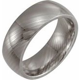 Damascus Steel Patterned Band