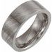 Damascus Steel 8 mm Patterned Flat Band Size 10