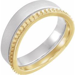 Two-Tone 6.5mm Diamond Band or Mounting