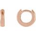 14K Rose 9.5 mm Hinged Huggie Hoop Earrings
